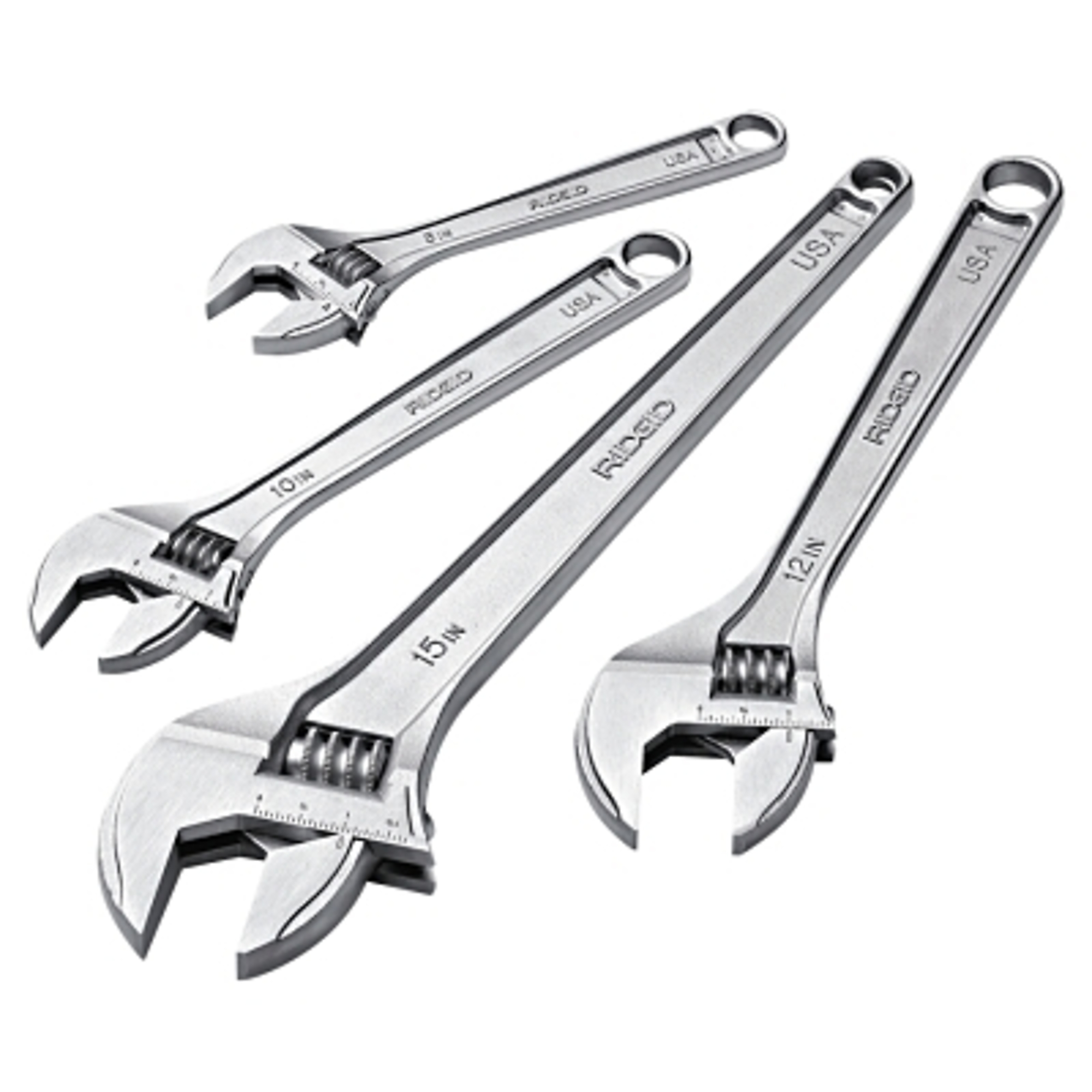 Ridgid Adjustable Wrench — 8in. Length, 7/8in. Opening, Cobalt Plated, Model# 632-86907